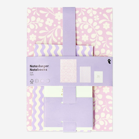 Patterned notebooks - 3 pcs