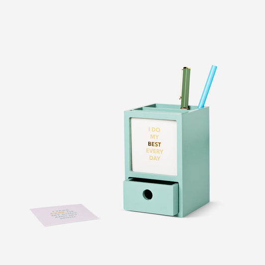 Pencil Holder with Affirmation Cards