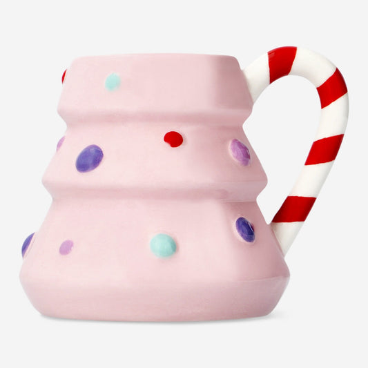 Mug arbre de Noël rose - 440 ml