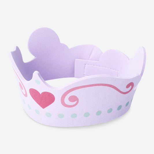 Pink foam princess crown