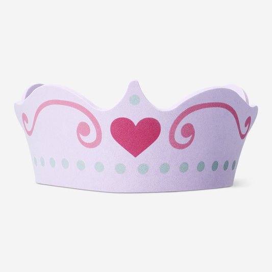 Couronne de princesse en mousse rose