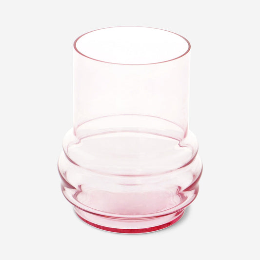 Pink glass vase - 9 cm