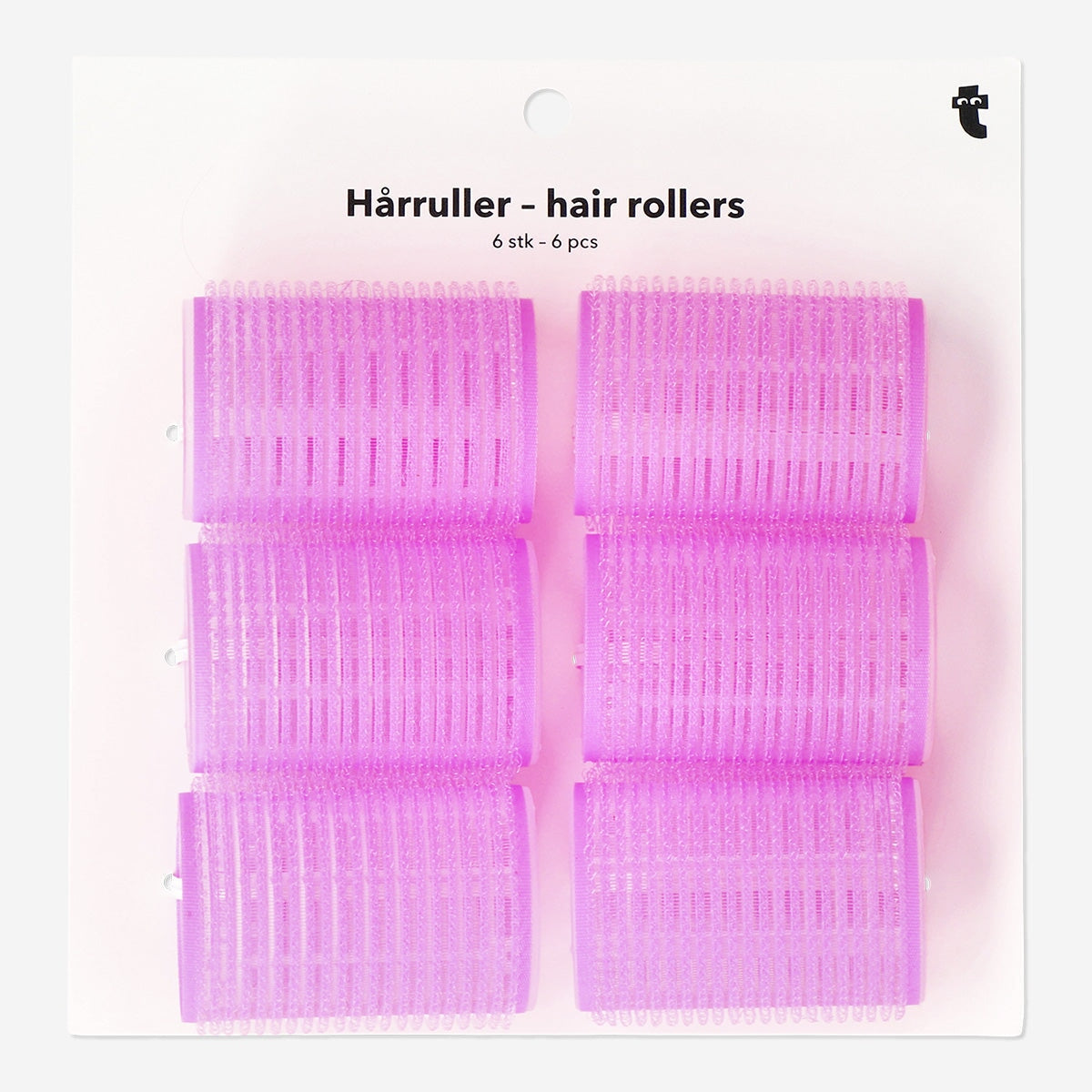 Pink Hair Rollers - 6 pcs Personal care Flying Tiger Copenhagen 