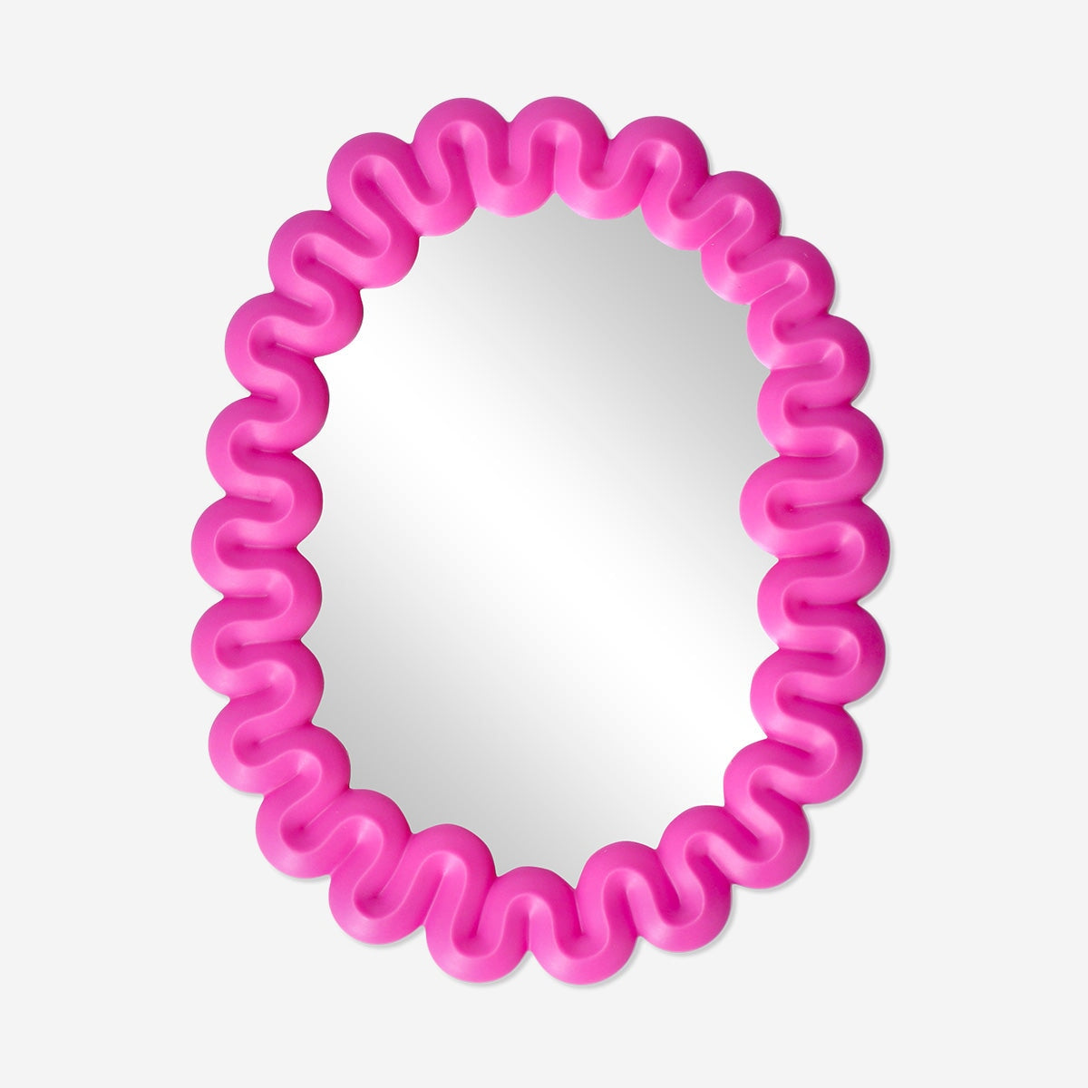 Pink mirror with swirly edges - 23x18 cm Home Flying Tiger Copenhagen 