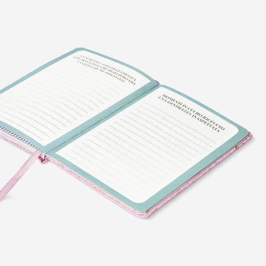 Pink personal planner in Italian