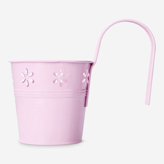 Pink plant pot with hanger - 8 cm