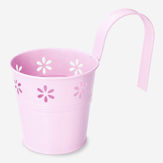 Pink plant pot with hanger - 8 cm