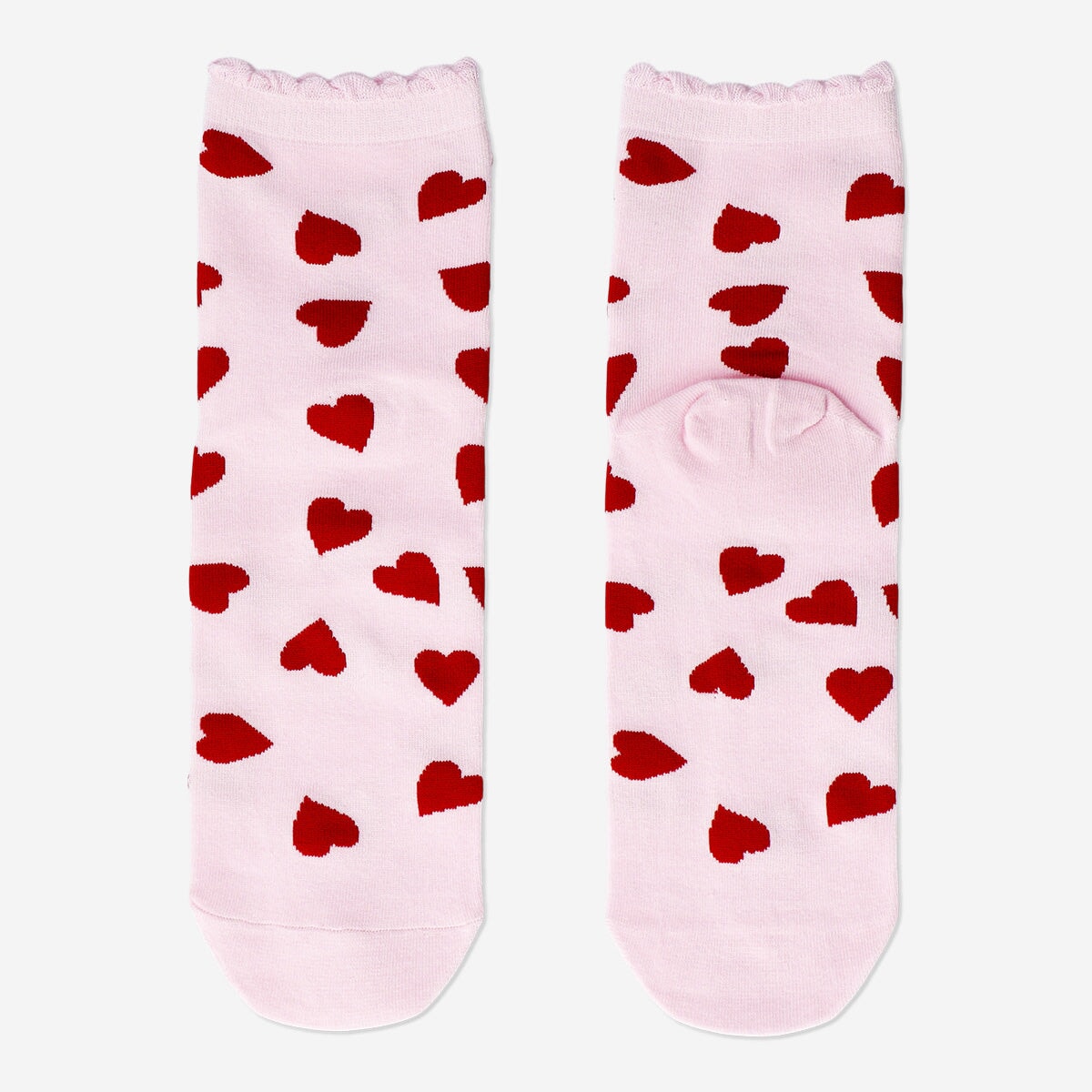 Pink socks with hearts - 36/38 Textile Flying Tiger Copenhagen 