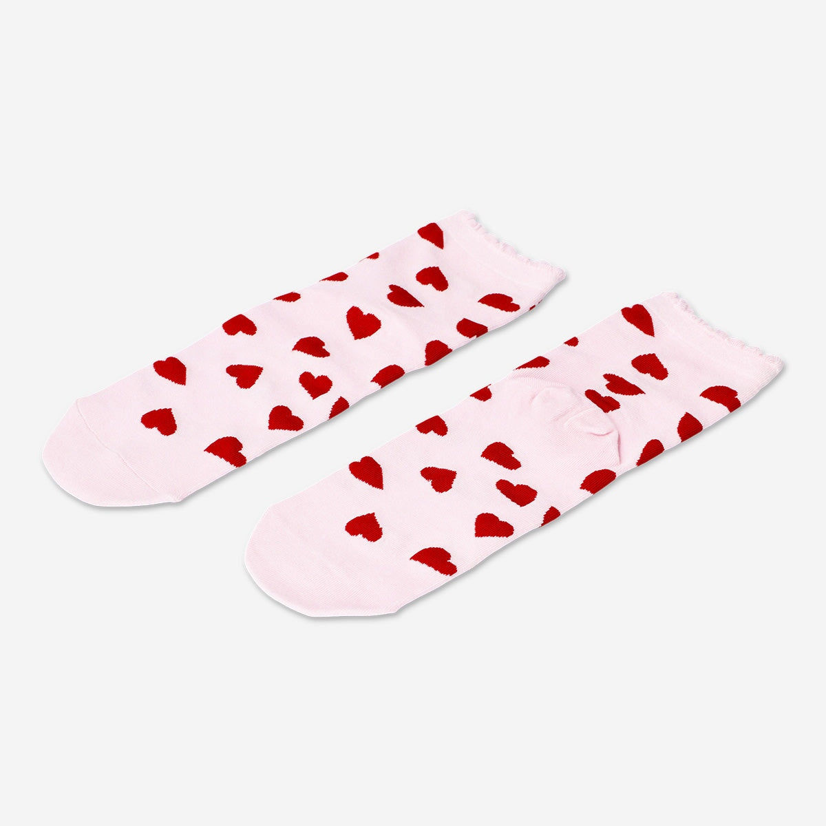 Pink socks with hearts - 36/38 Textile Flying Tiger Copenhagen 