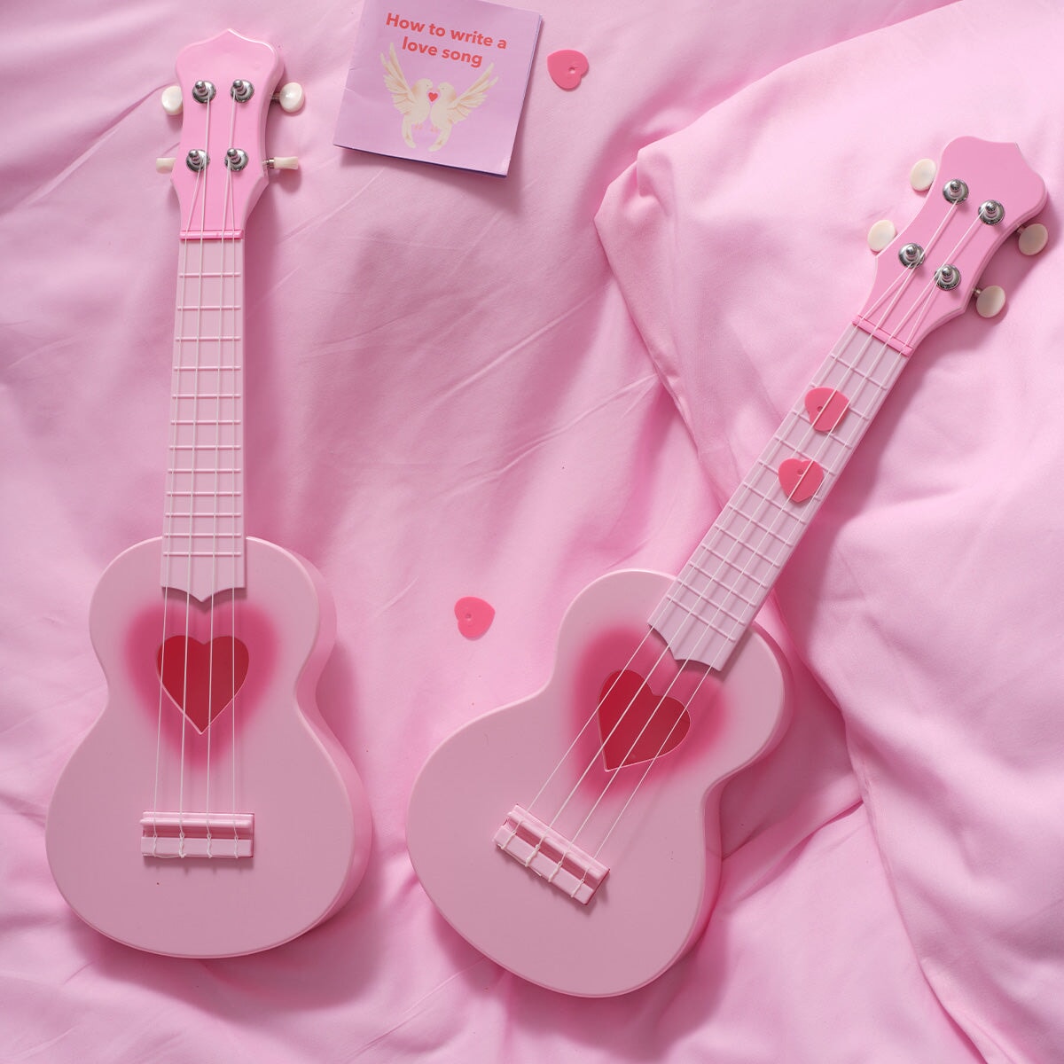 Pink Valentine's ukulele with tips for love song writing Gadget Flying Tiger Copenhagen 