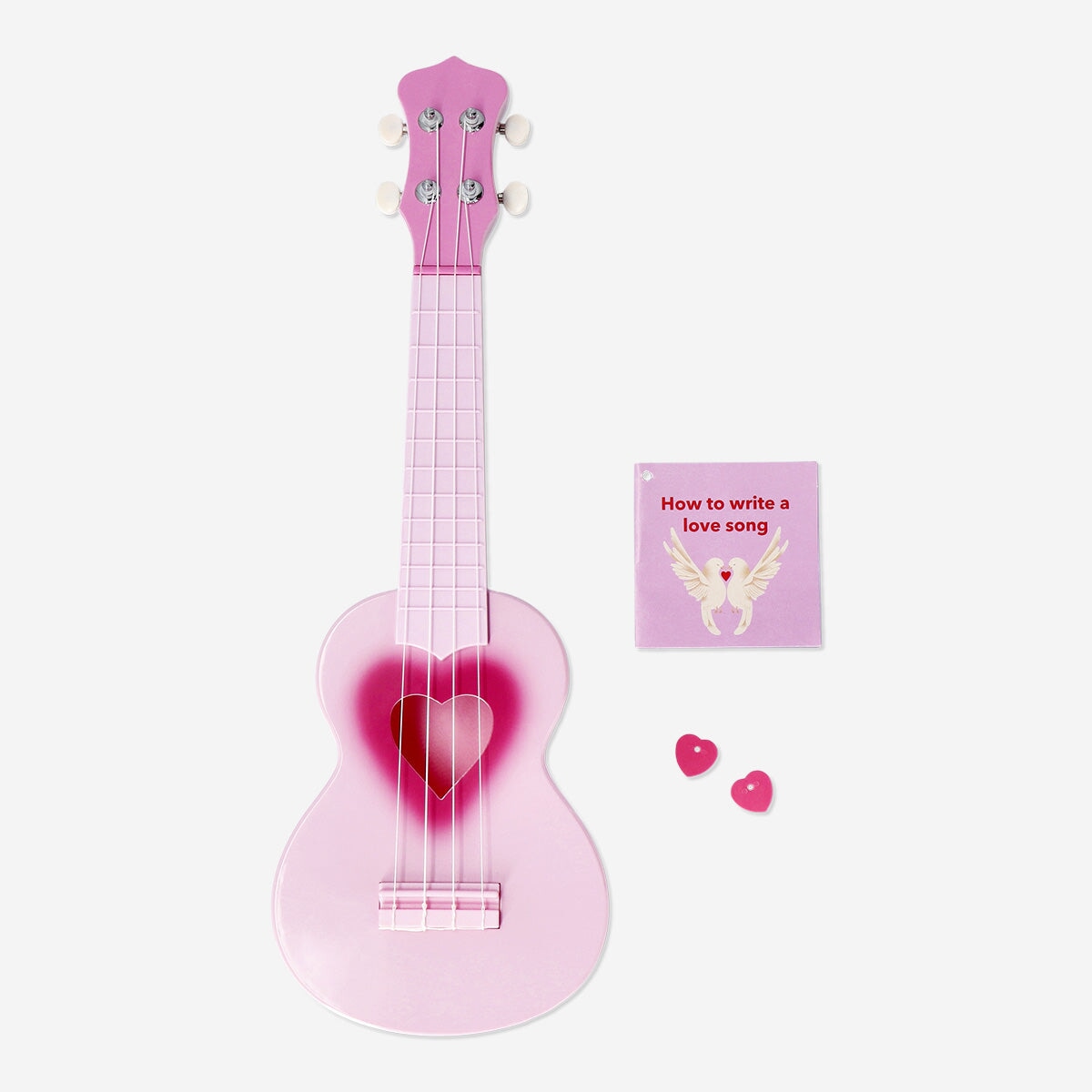 Pink Valentine's ukulele with tips for love song writing Gadget Flying Tiger Copenhagen 