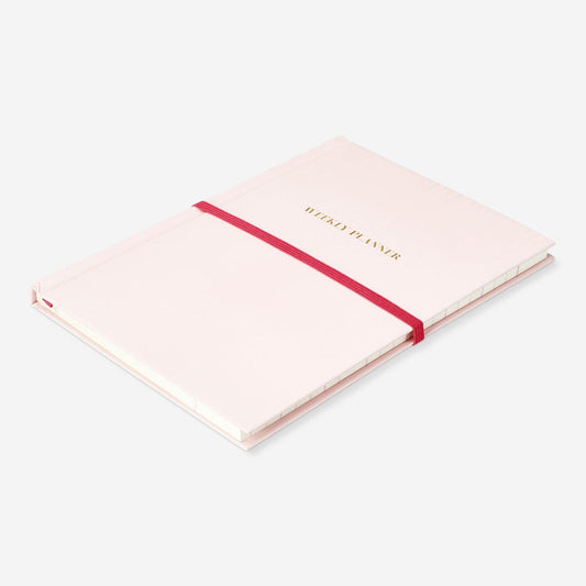 Pink weekly planner - English