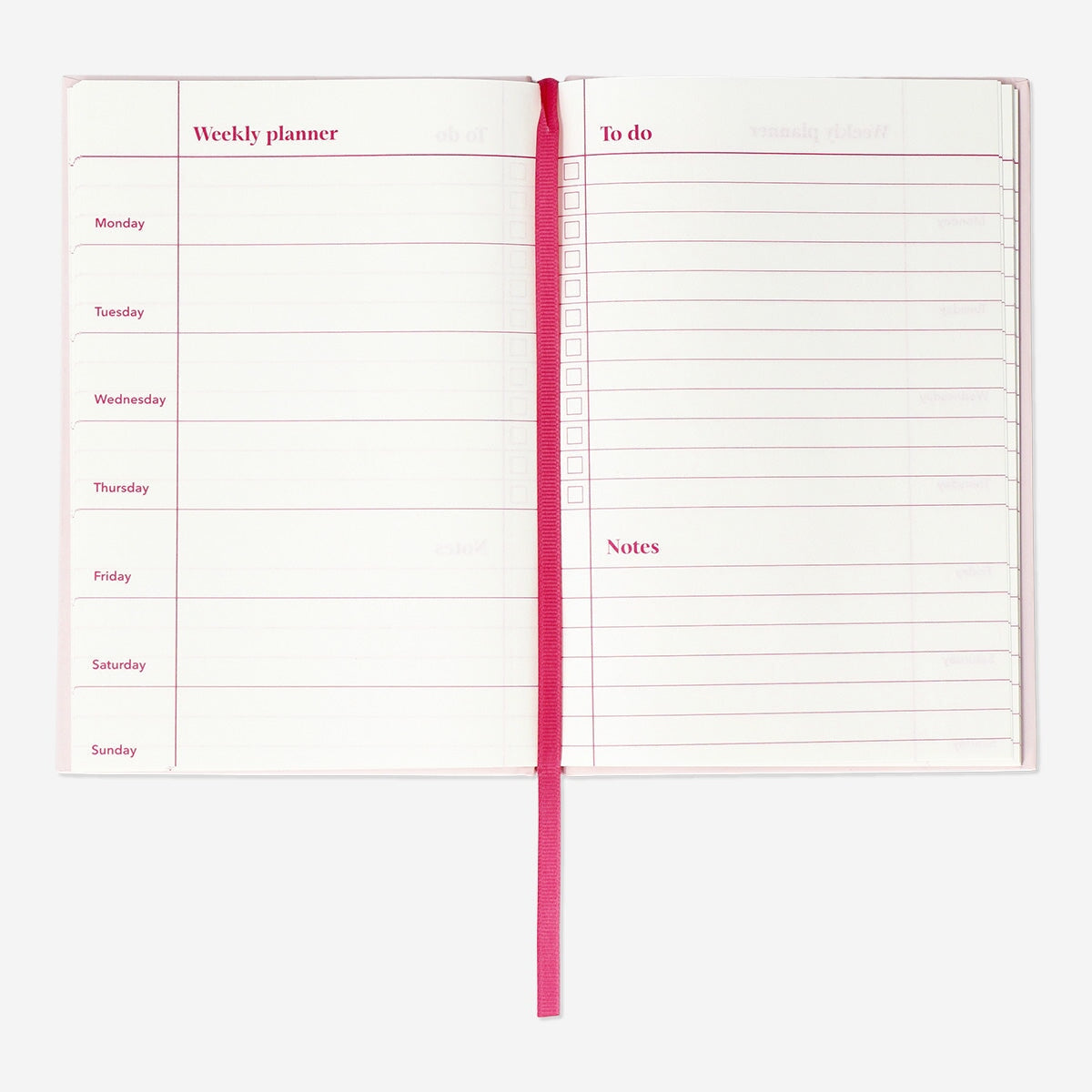 Pink weekly planner - English Office Flying Tiger Copenhagen 