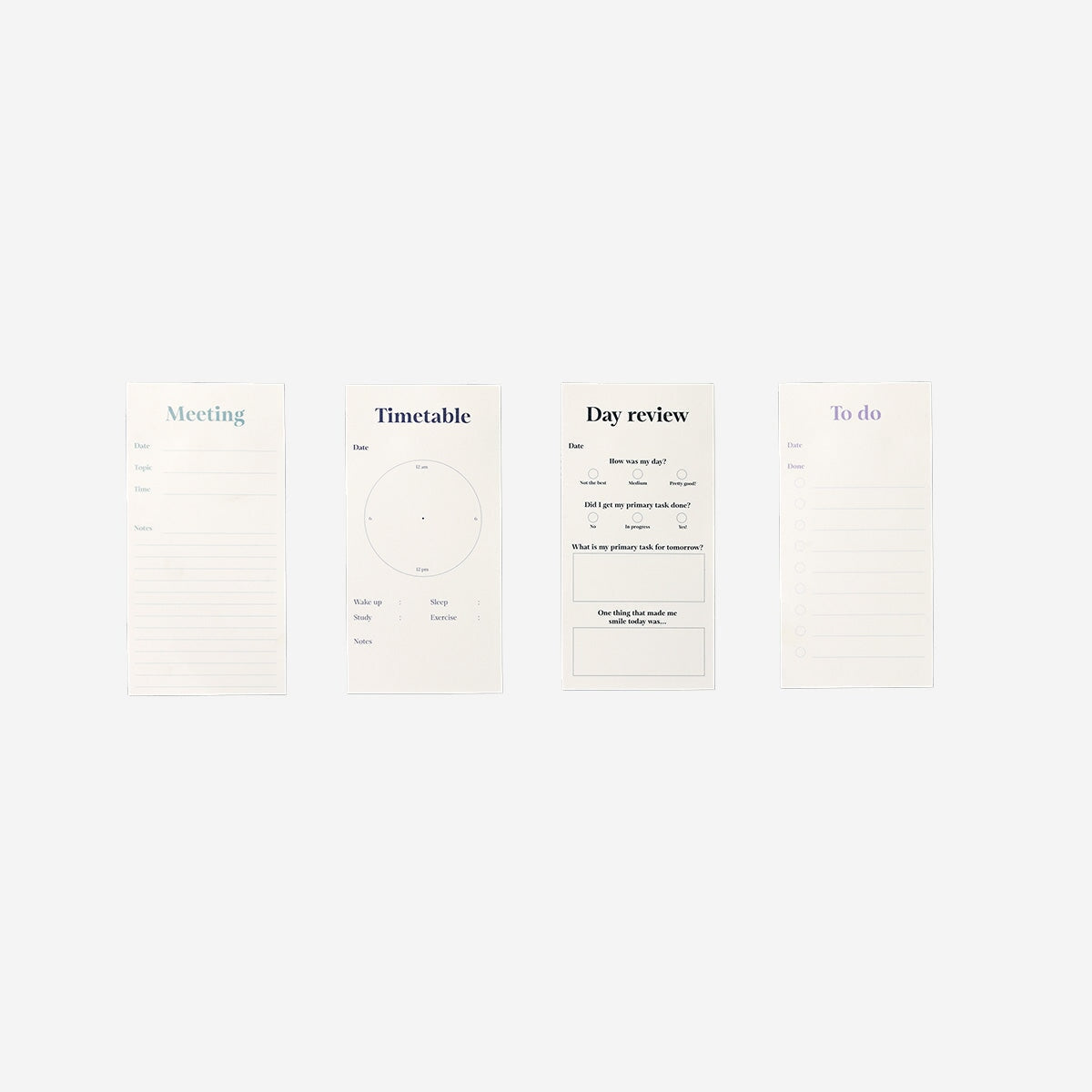 Planner Pads in English - 4 pcs Office Flying Tiger Copenhagen 