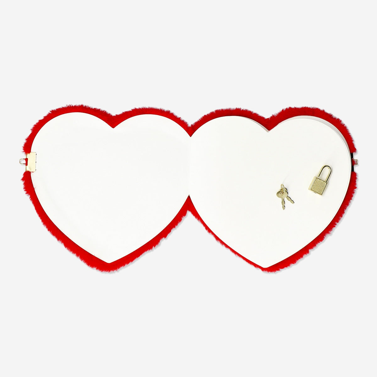 Plush heart shaped diary with lock Office Flying Tiger Copenhagen 