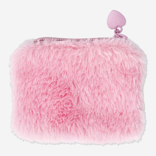 Plush pink wallet