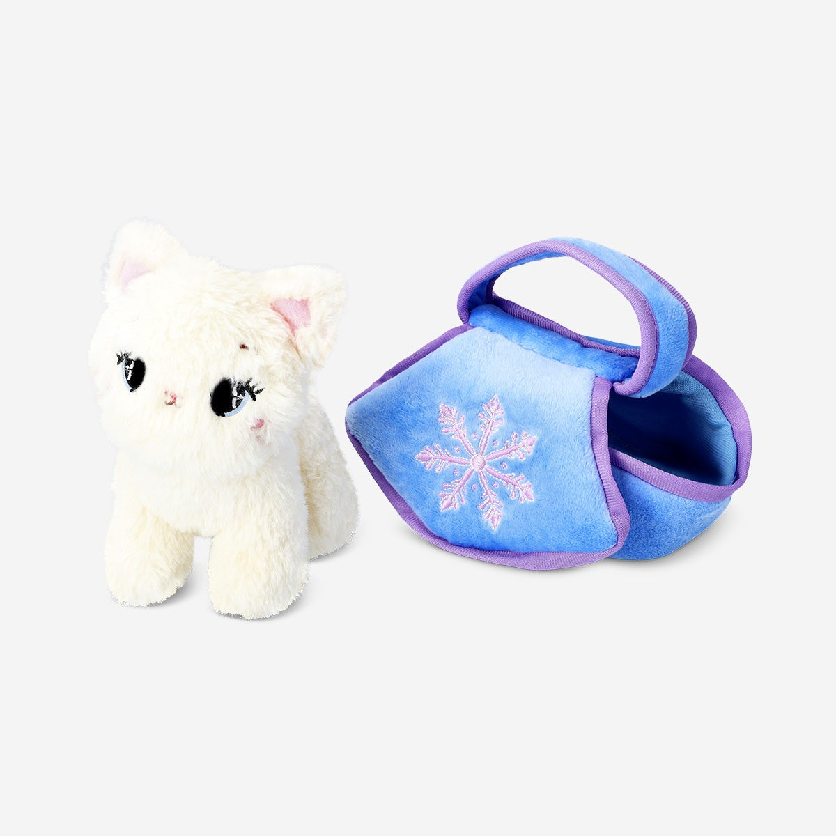 Plush toy - White cat in bag Toy Flying Tiger Copenhagen 