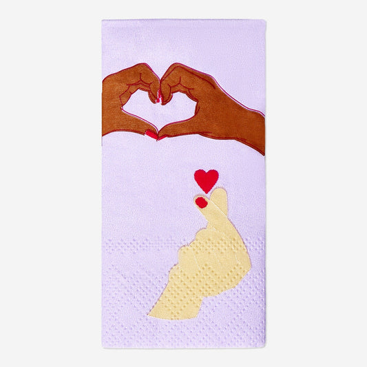 Pocket tissues with Valentine's print - 10 pcs