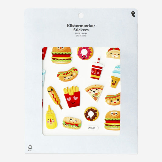 Puffy food stickers