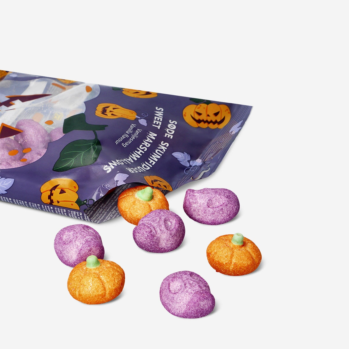 Pumpkin and skulls marshmallows - Vanilla flavour food Flying Tiger Copenhagen 