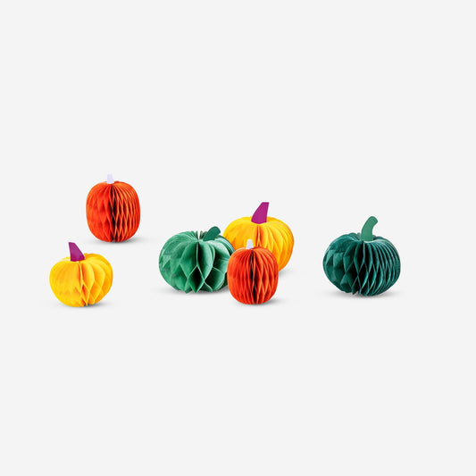 Décorations en papier pour citrouilles - 6 pcs