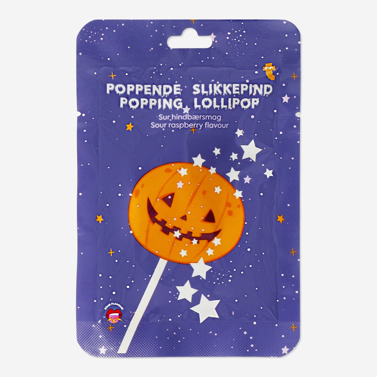 Pumpkin-Shaped Lollipops - Popping Candy with Sour Raspberry Food Flying Tiger Copenhagen 