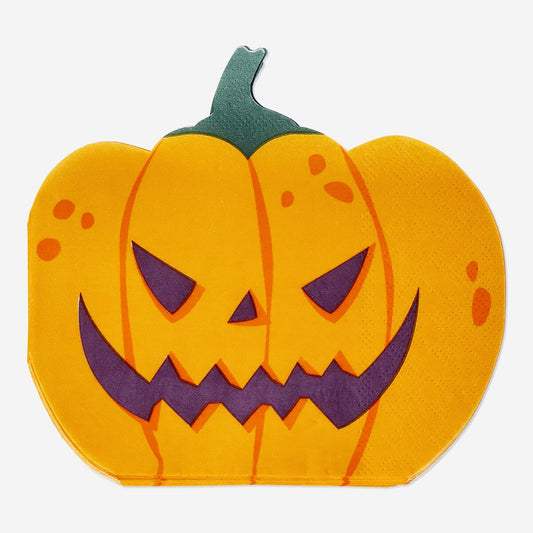 Pumpkin-Shaped Napkins - 16 pcs