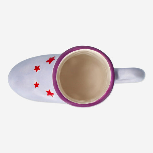 Purple cowboy boot shaped mug