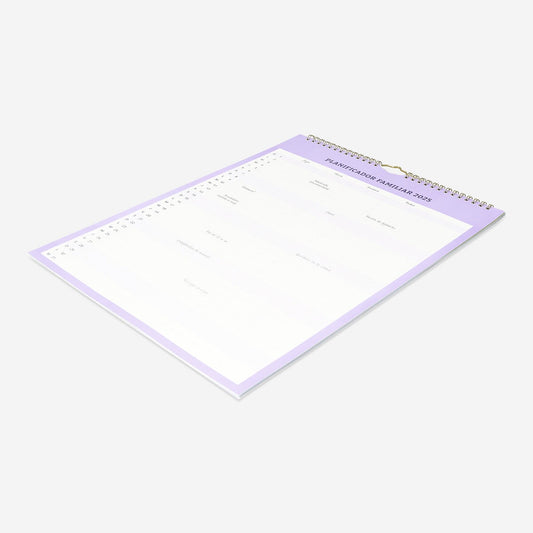 Purple Family Wall Planner - Spanish