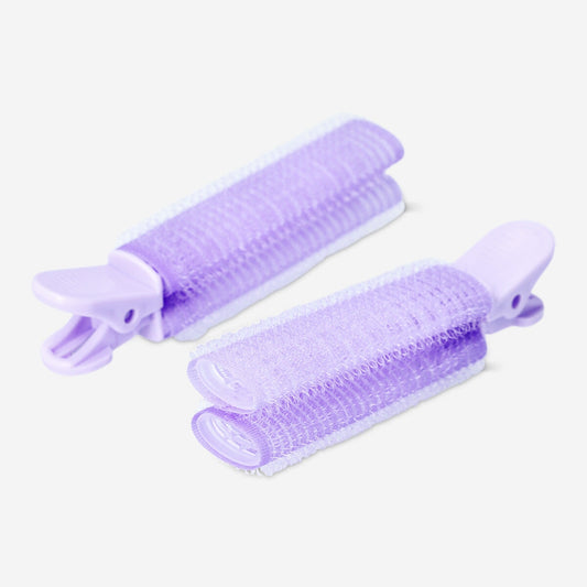 Purple Hair Roller Clips - 2 pcs