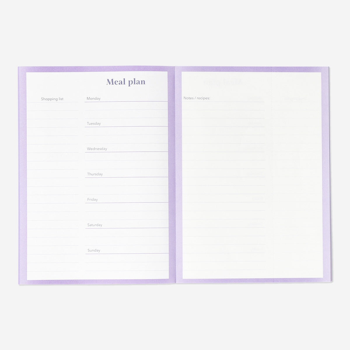 Purple Meal Planner A5 - English Office Flying Tiger Copenhagen 