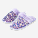 Purple Sequin Slippers - 38/39 Textile Flying Tiger Copenhagen 