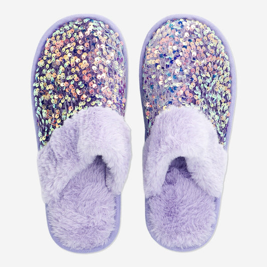 Chaussons à paillettes violets - 38/39