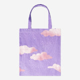 Purple Tote Bag with Clouds Textile Flying Tiger Copenhagen 