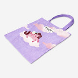 Purple Tote Bag with Clouds Textile Flying Tiger Copenhagen 