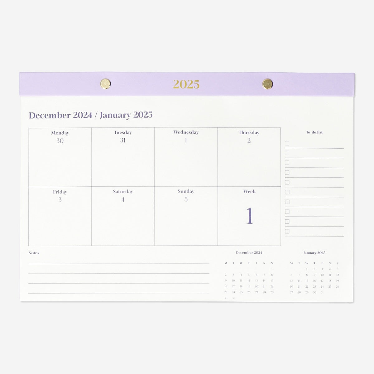 Purple Weekly Planner - English Office Flying Tiger Copenhagen 