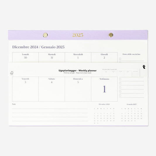 Purple Weekly Planner - Italian