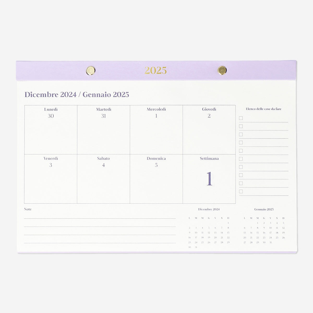 Purple Weekly Planner - Italian Office Flying Tiger Copenhagen 