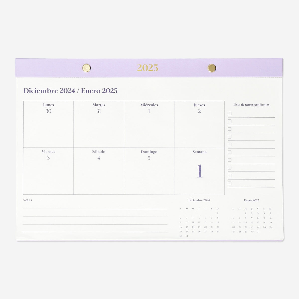 Purple Weekly Planner - Spanish Office Flying Tiger Copenhagen 