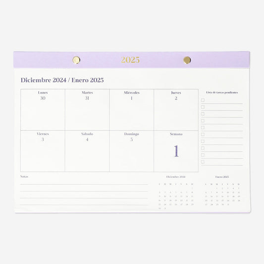 Purple Weekly Planner - Spanish