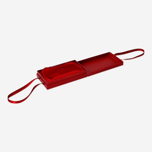 Red gift box with handles