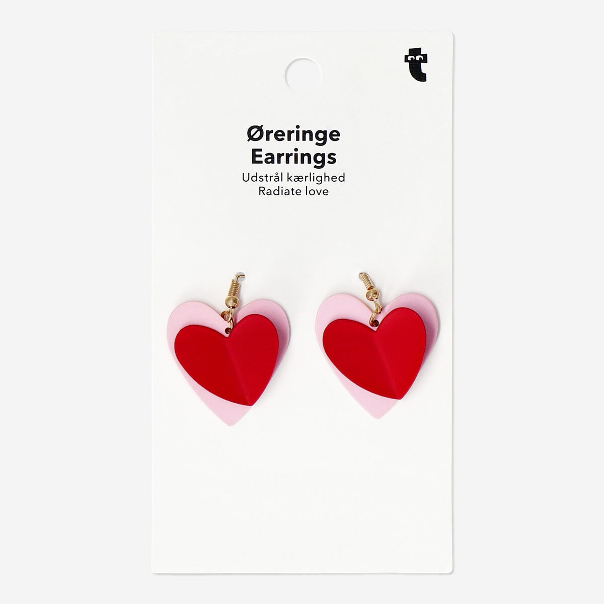 Red heart earrings Personal care Flying Tiger Copenhagen 