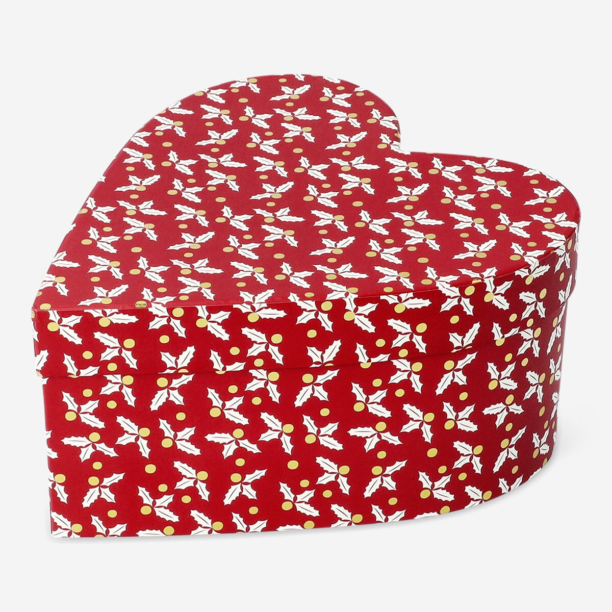 Red Heart-Shaped Gift Box with Hollies Party Flying Tiger Copenhagen 