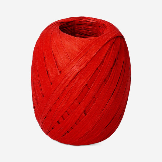Red paper ribbon - 35 m