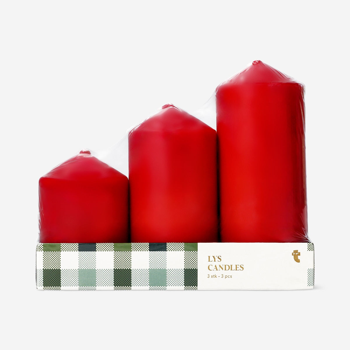 Red pillar candles - 3 pcs Home Flying Tiger Copenhagen 