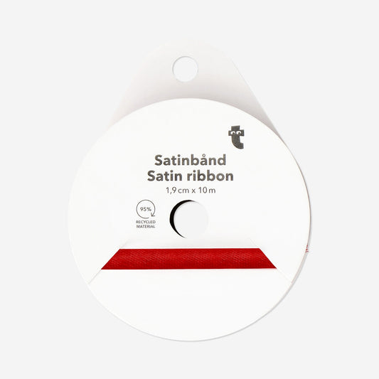 Dark red satin ribbon - 10 m
