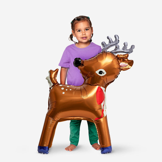 Reindeer foil balloon - 110 cm