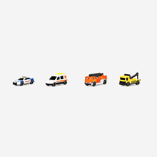 Rescue toy vehicles - 4 pcs
