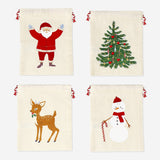 Reusable Cotton Christmas Gift Bags - 4 pcs Party Flying Tiger Copenhagen 