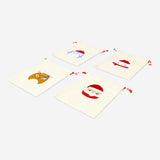 Reusable Cotton Gift Bags with Christmas Motifs - 4 pcs Party Flying Tiger Copenhagen 